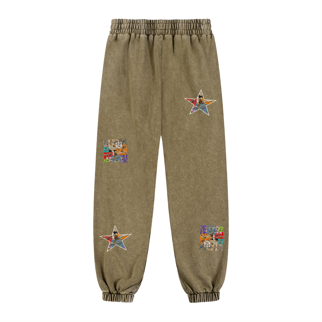 Multi Camoflogic Snow Wash Heavyweight Jogged Sweatpants