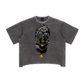 Grey Camoflogic Star Raw Edge Snow Washed Boxy T-Shirt